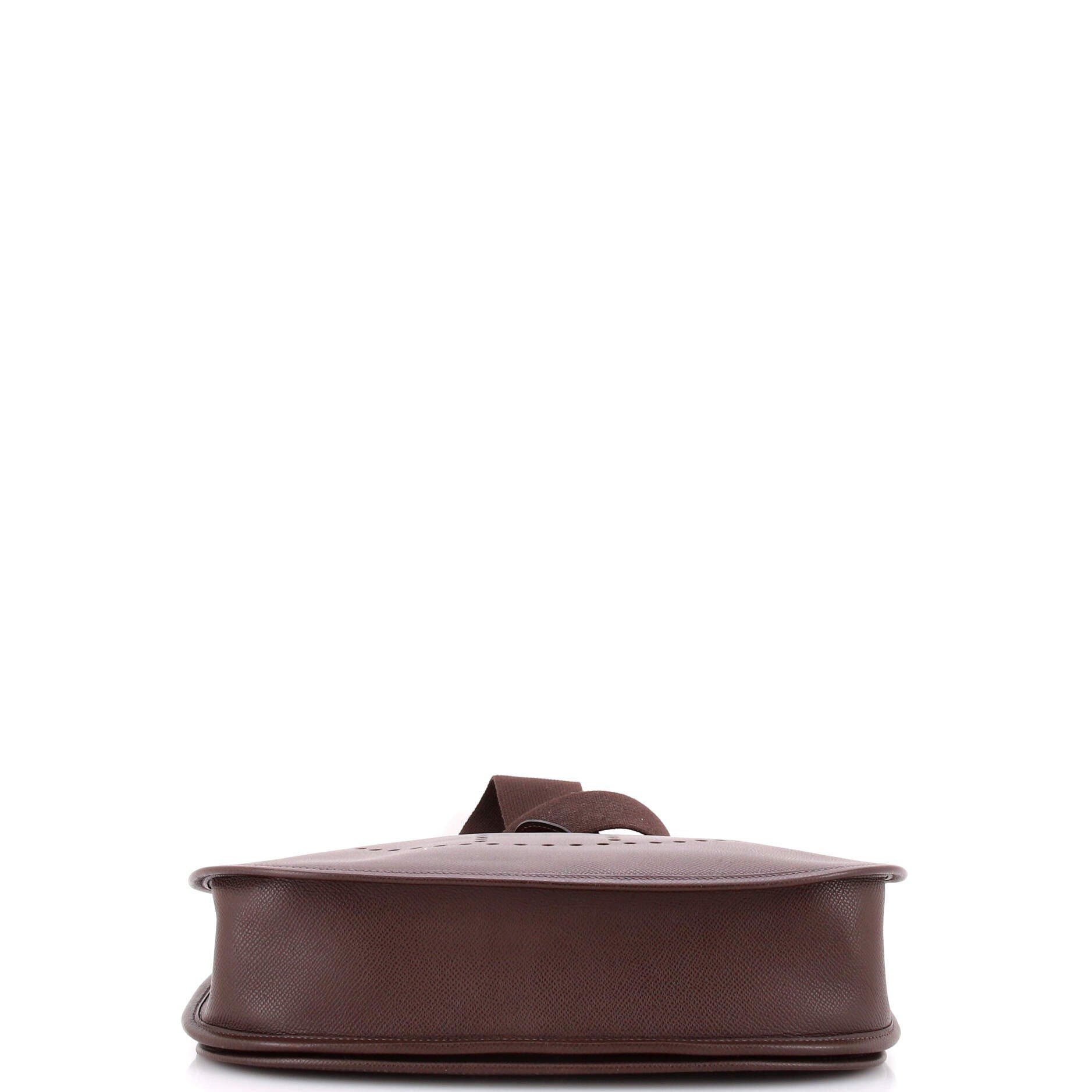 Pre-Owned Hermes Evelyne Bag Gen II Epsom GM, Alternate, color, Havane