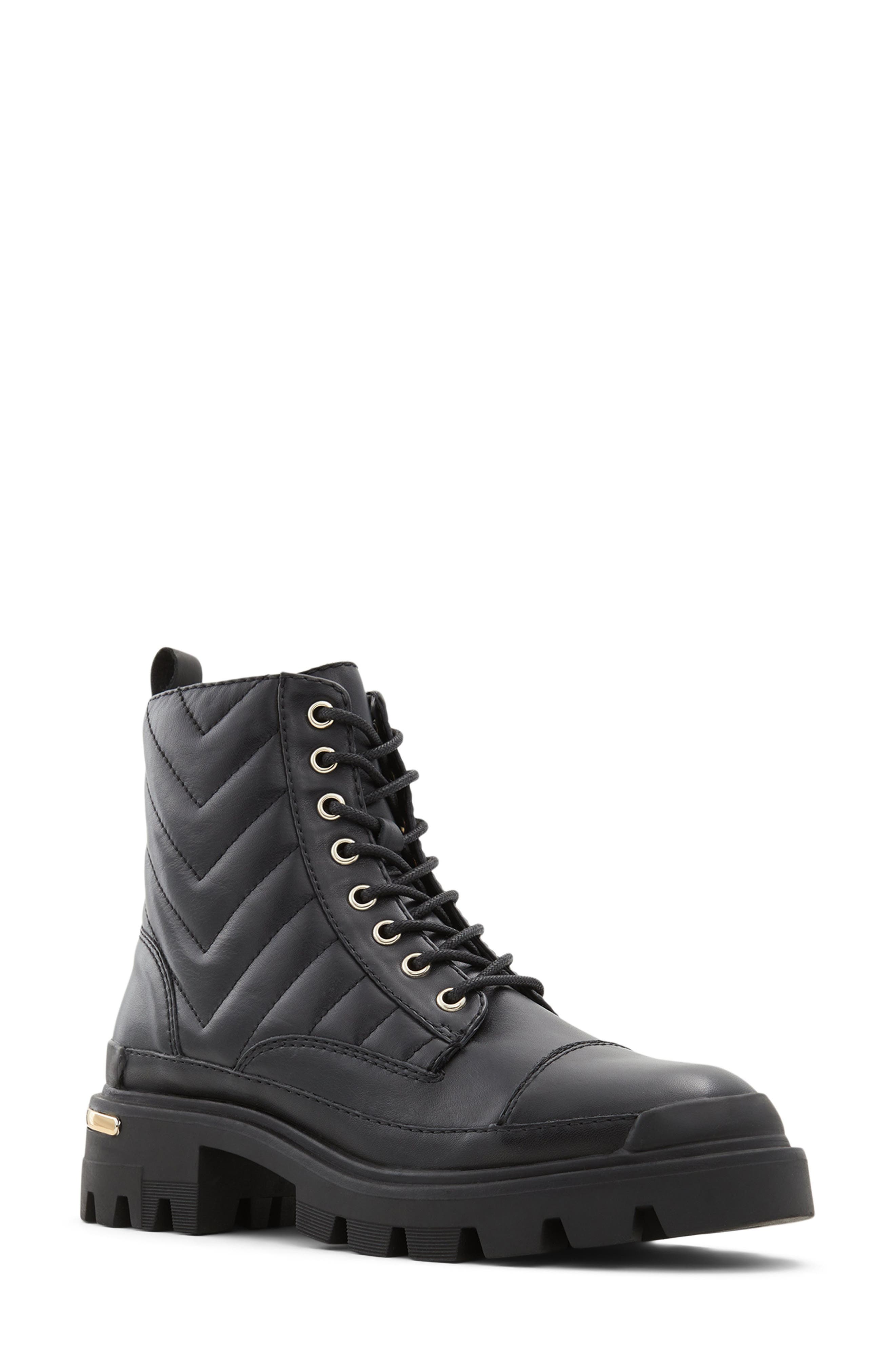 ALDO Quilt Combat Boot, Main, color, 