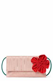 Loeffler Randall Charlee Flap Clutch with Flower