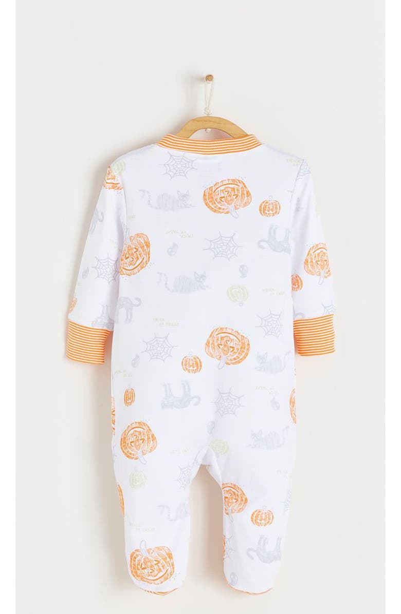 Babycottons Premium Peruvian Pima Cotton Halloween Glow Footie Pajamas For Infant, Alternate, color, 