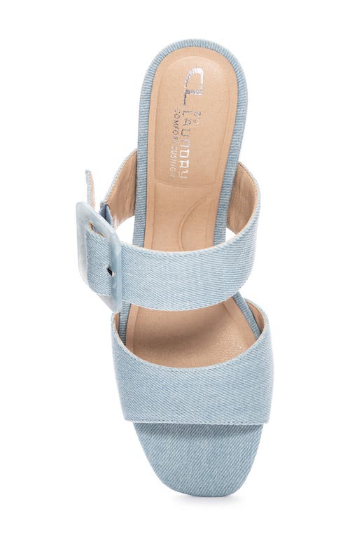 Cl By Laundry Betty Denim Slide Sandal In Light Blue