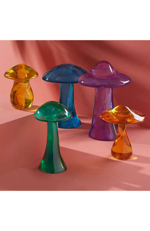 Jonathan Adler Acrylic Mushroom Objet Sculpture In Green