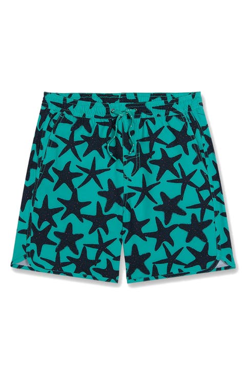 Kids' The Anchor Tropical Print Water Repellent Swim Trunks (Toddler, Little Kid & Big Kid)
