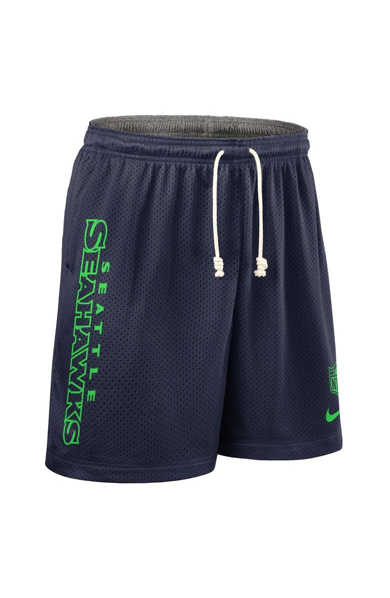 Nike Men's Nike College Navy Seattle Seahawks Sideline Reversible Performance Shorts, Alternate, color, College Navy