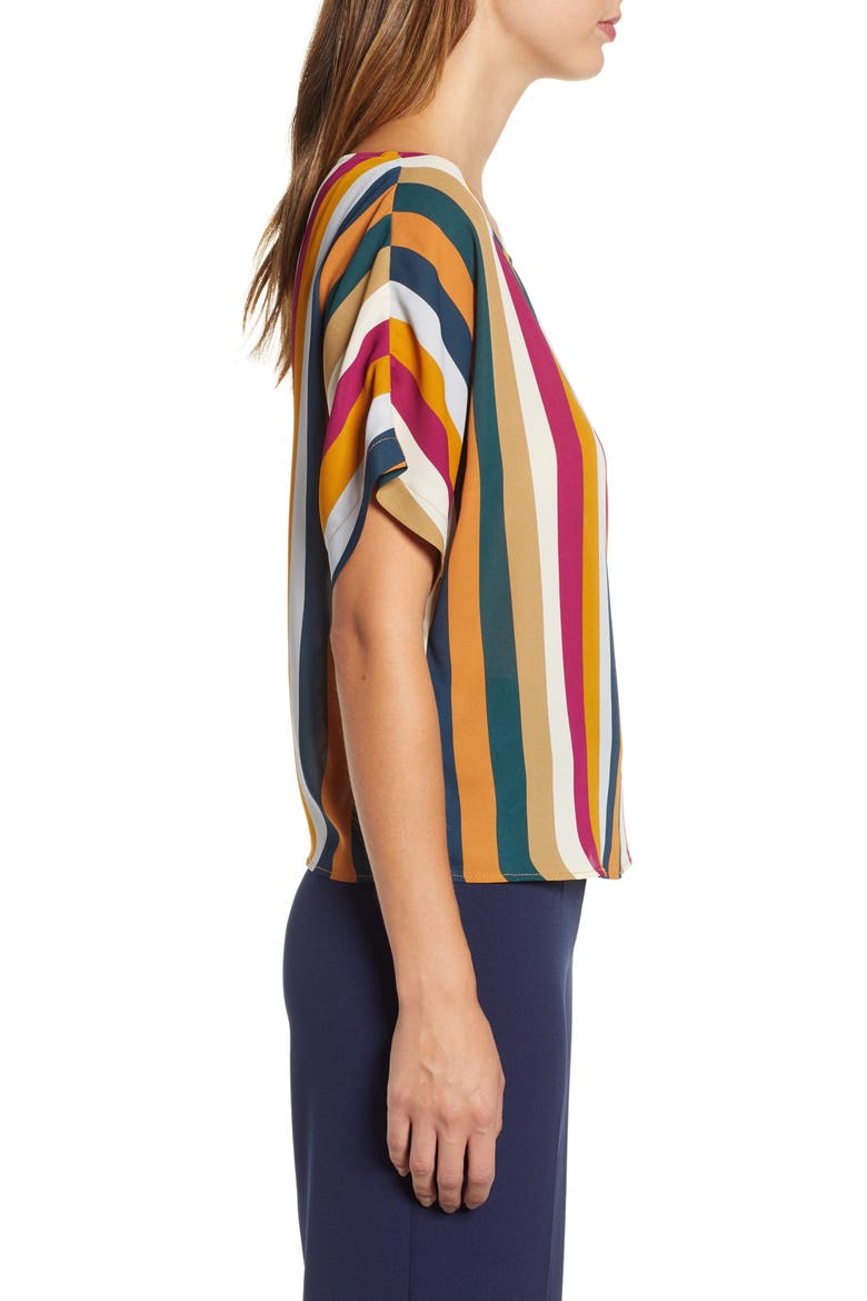 Short Sleeve Woven Top, Alternate, color, ORANGE INCA TRENDY MULTI