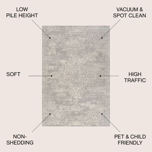 Jonathan Y Alhambra Ornate Medallion Modern Area Rug In Ivory