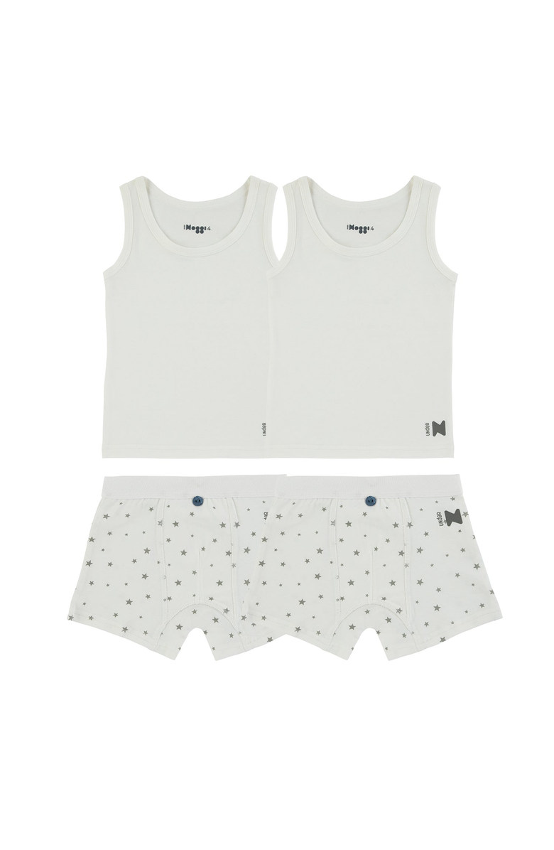 NoggiWear Buttoned Loungewear set, Main, color, White