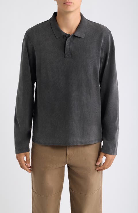 Long Sleeve Cotton Piqué Polo
