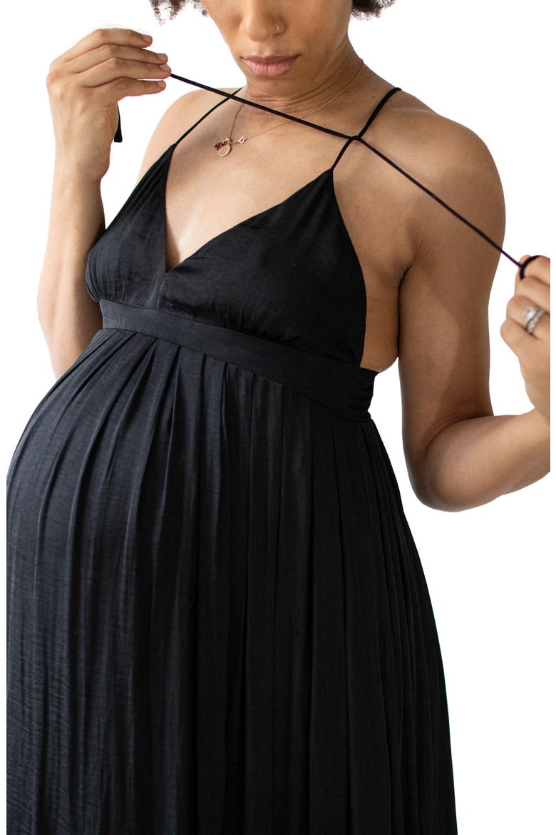 Oxord Maternity/Nursing Sundress, Alternate, color, OXFORD BLACK