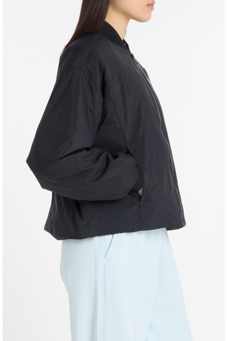Reimagined Woven Bomber Jacket, Alternate, color, BLACK