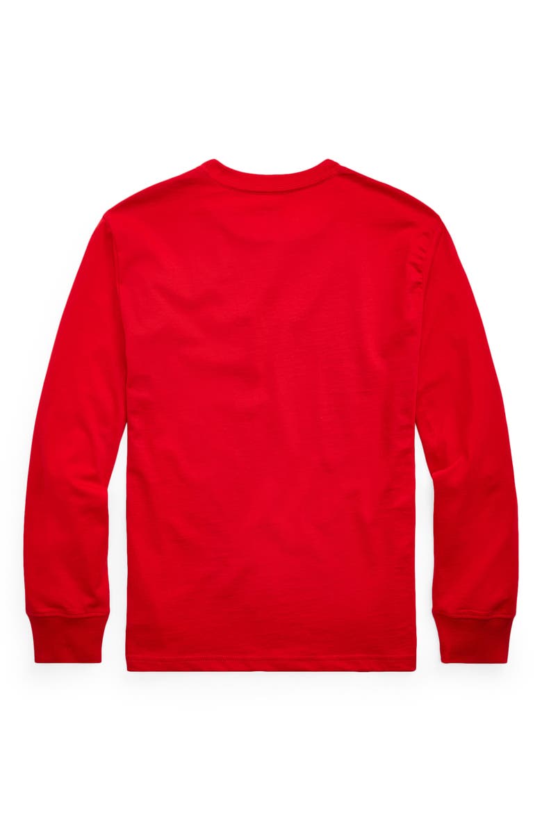 Polo Ralph Lauren Kids' Long Sleeve Cotton Jersey T-Shirt, Alternate, color, Red