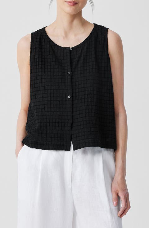 Jewel Neck Organic Cotton Vest