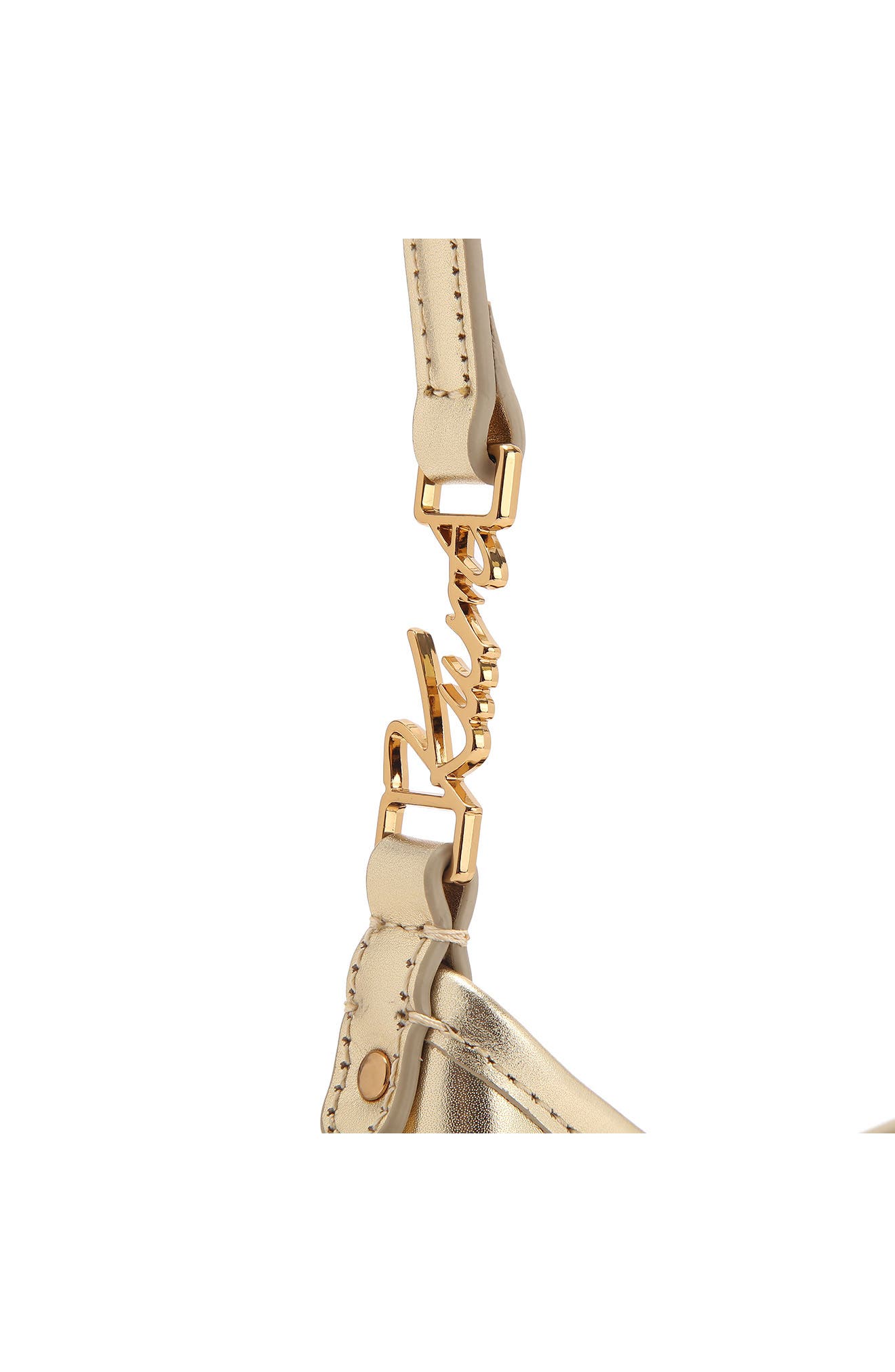 Kurt Geiger London Kurt Sling Metallic Leather Shoulder Bag, Alternate, color, Gold