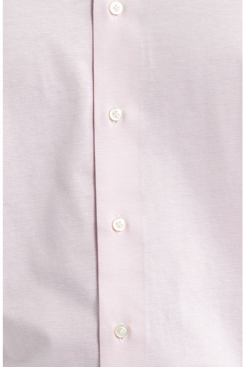 Modern Fit Jacquard Cotton Knit Dress Shirt, Alternate, color, LIGHT PASTEL PINK