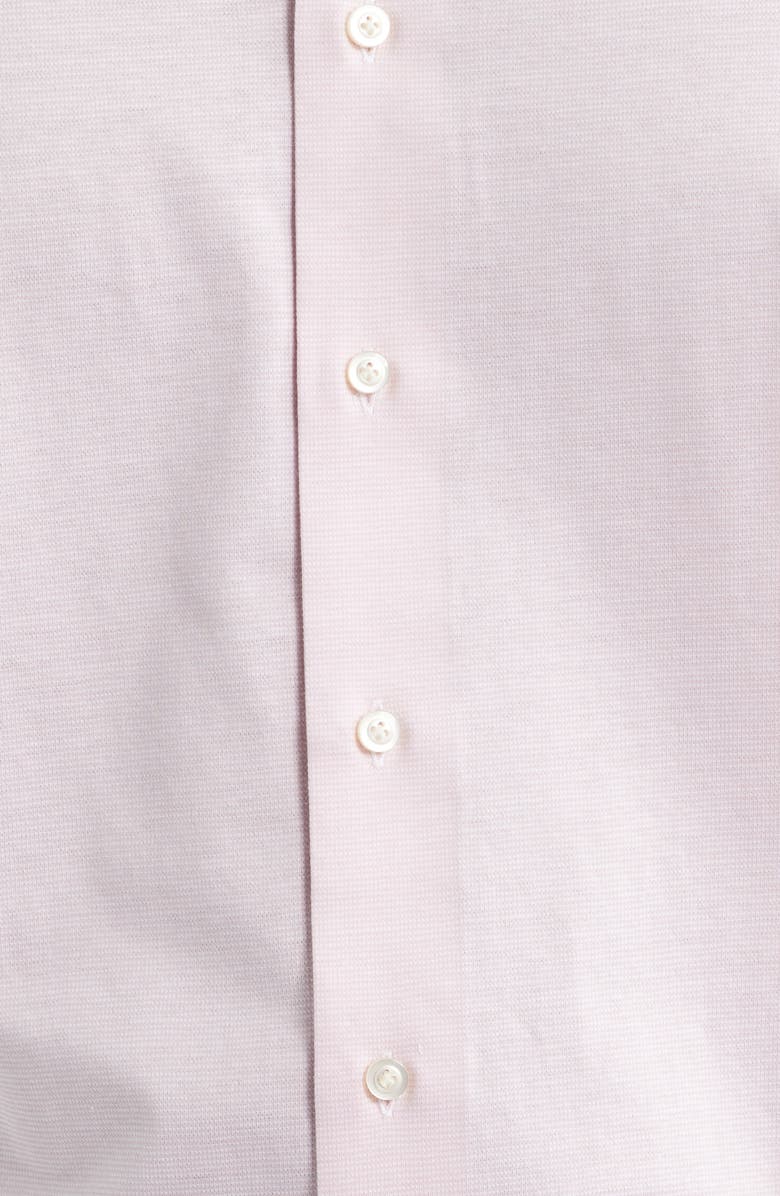 Emanuel Berg Modern Fit Jacquard Cotton Knit Dress Shirt, Alternate, color, Light Pastel Pink