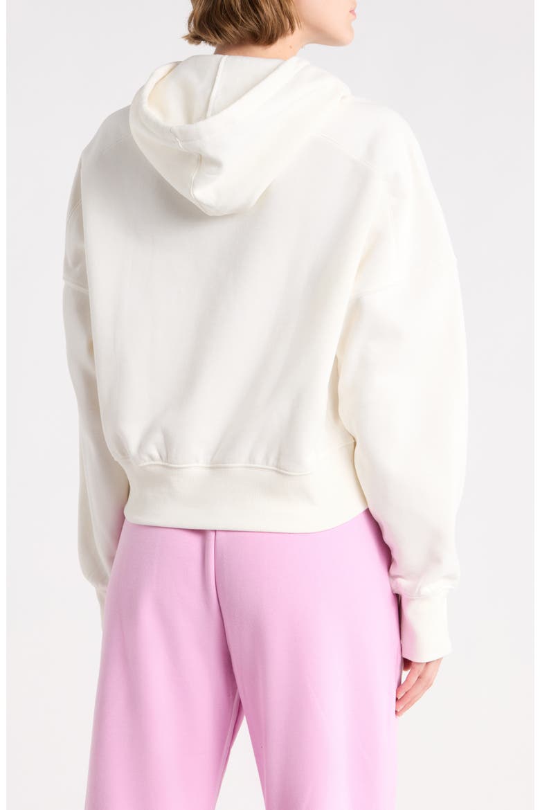Luxefleece Cropped Hoodie, Alternate, color, FRESH SNOW