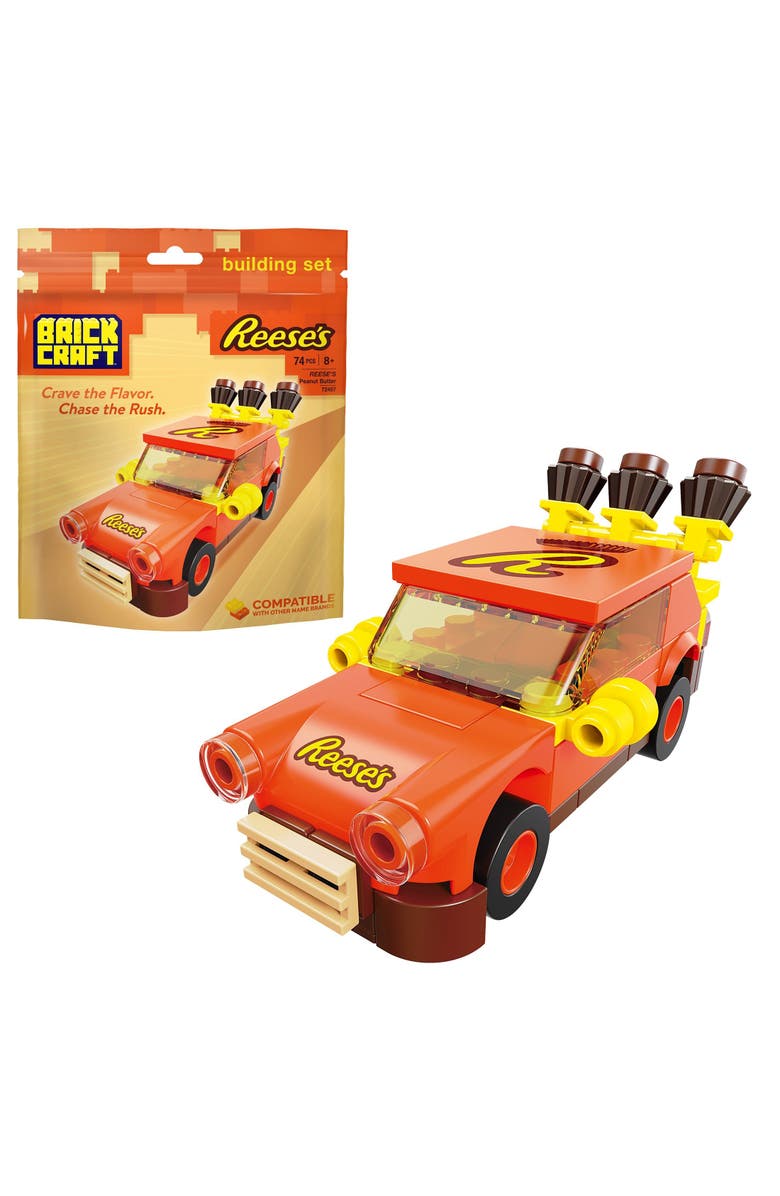 Brickcraft Hershey's REESE'S Peanut Butter Racer Building Set, Main, color, Yellow