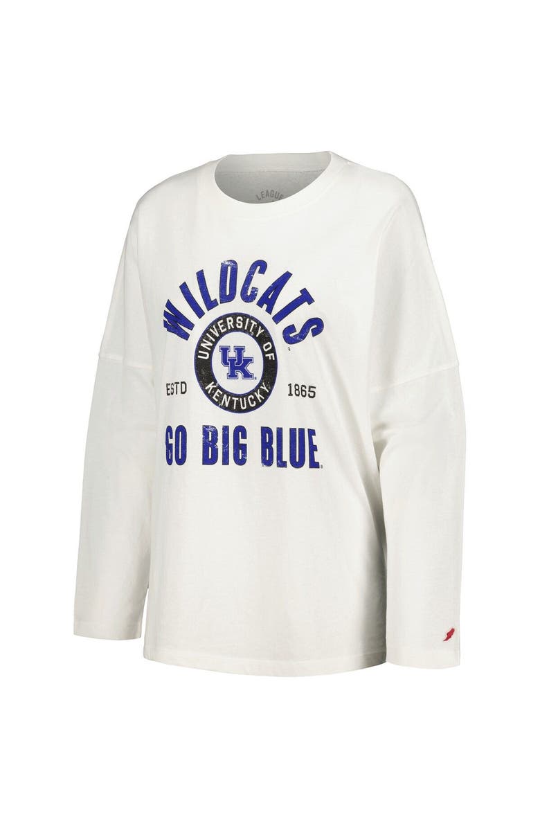 LEAGUE COLLEGIATE WEAR Women's League Collegiate Wear White Kentucky Wildcats Clothesline Oversized Long Sleeve T-Shirt, Alternate, color, White