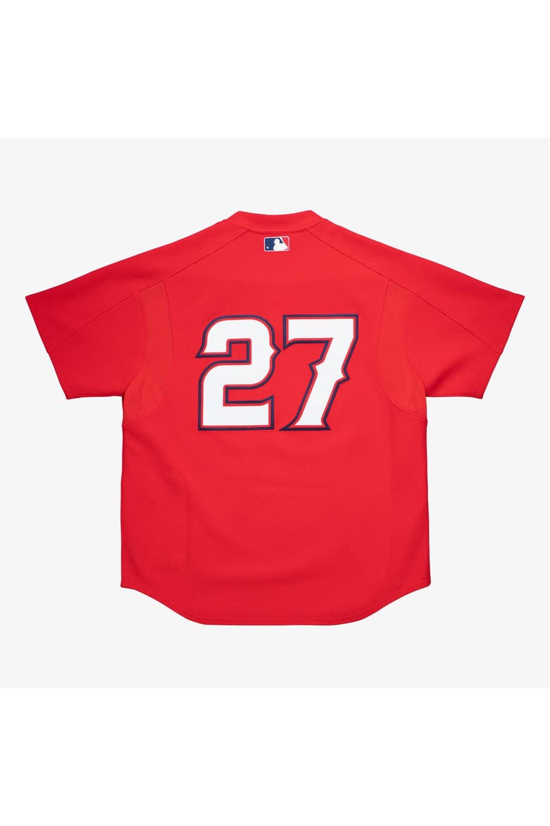 Men's Mitchell & Ness Vladimir Guerrero Red California Angels Authentic Batting Practice Jersey, Alternate, color, Red