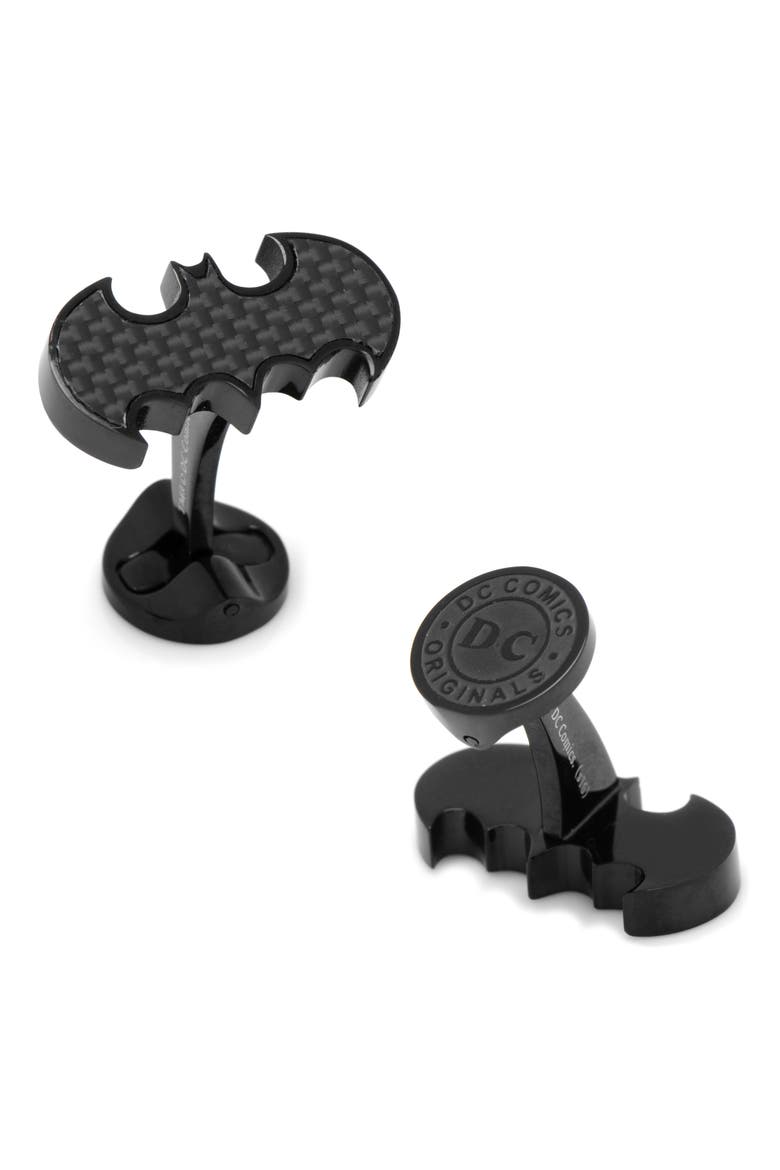 'Batman' Cuff Links, Main, color, BLACK