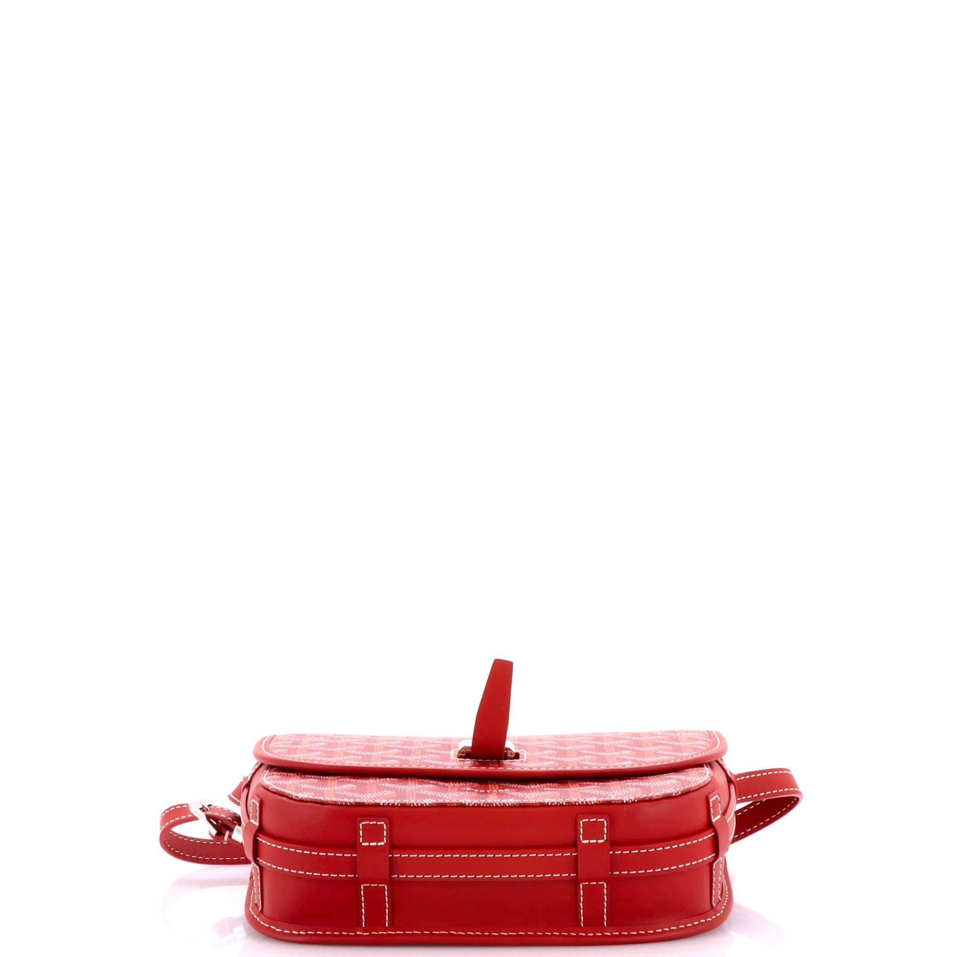 Pre-Owned Goyard Belvedere II Messenger Bag Coated Canvas PM, Alternate, color, Red