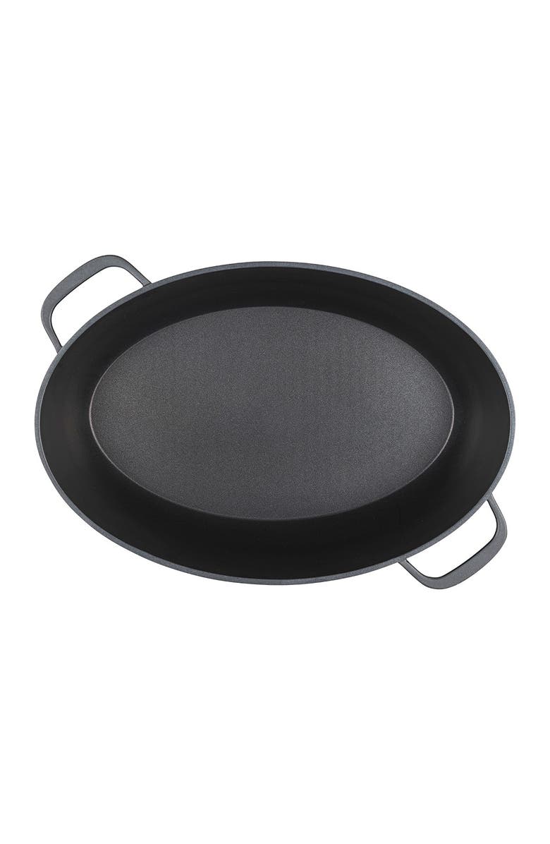 Viking 8.6 Quart Die Cast Oval Roaster w/Glass Basting Lid, Alternate, color, 
