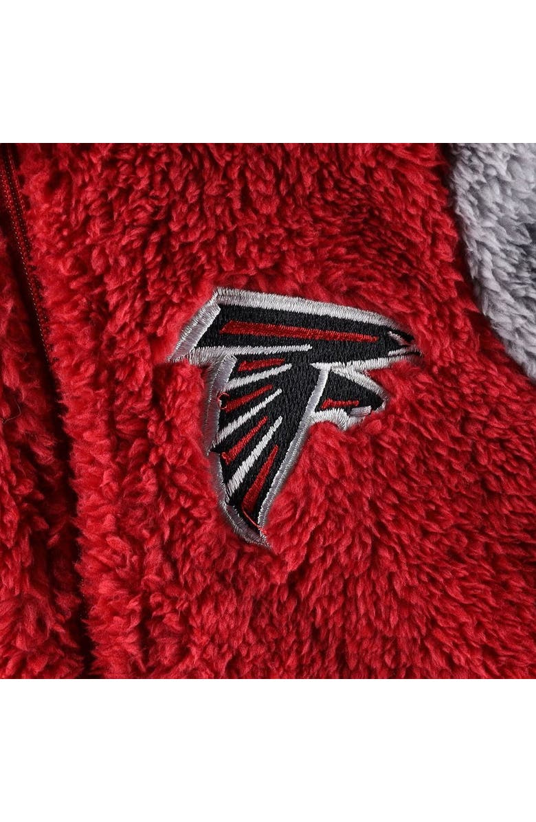 Outerstuff Newborn & Infant Red/Gray Atlanta Falcons Game Nap Teddy Fleece Bunting Full-Zip Sleeper, Alternate, color, 