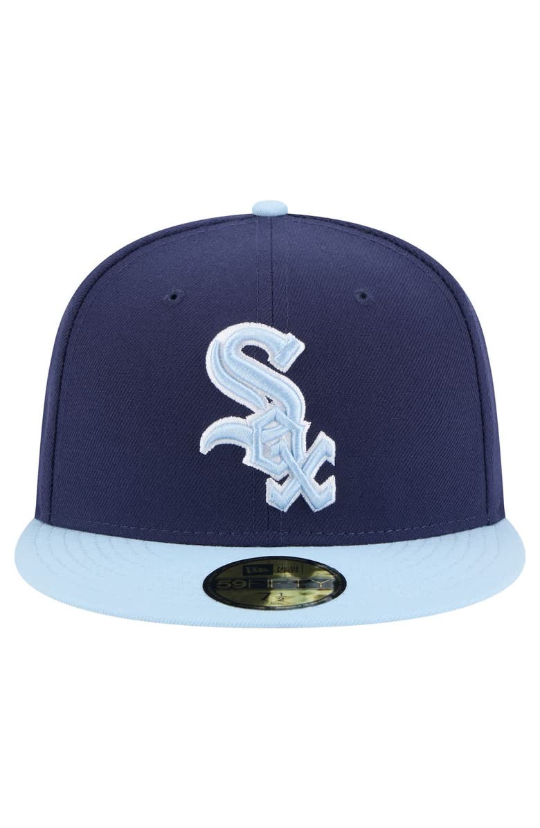 New Era Men's New Era Navy/Light Blue Chicago White Sox Color Pack 2-Tone 59FIFTY Fitted Hat, Alternate, color, Navy