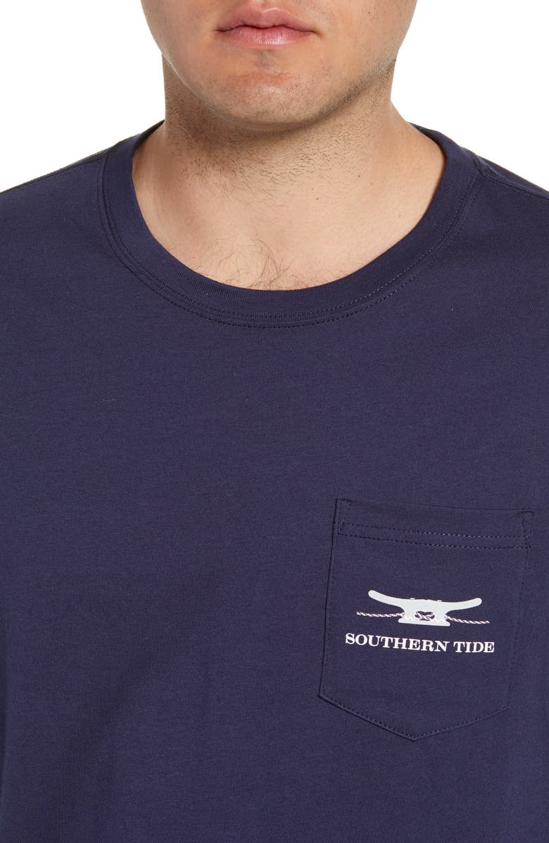 Southern Tide Skipjack Rope Long Sleeve Pocket T-Shirt, Alternate, color,