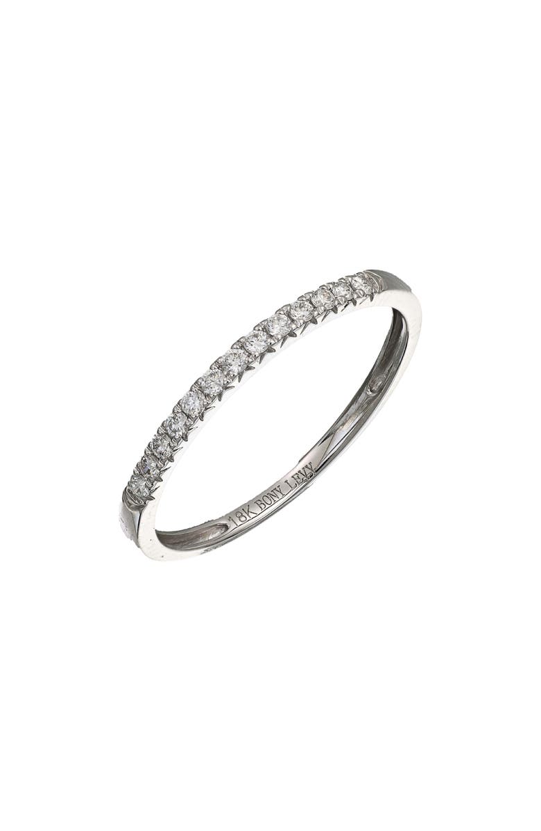 Bony Levy Diamond Stacking Ring, Main, color, 18K White Gold