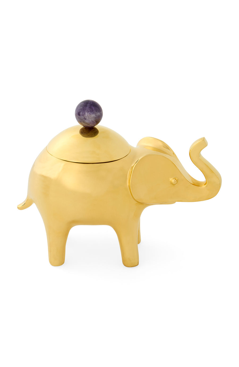 Jonathan Adler Brass Elephant Decorative Box, Main, color,