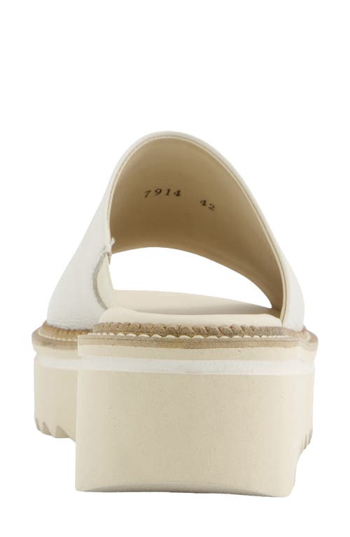 Paul Green May Slide Sandal In Ivory Leather