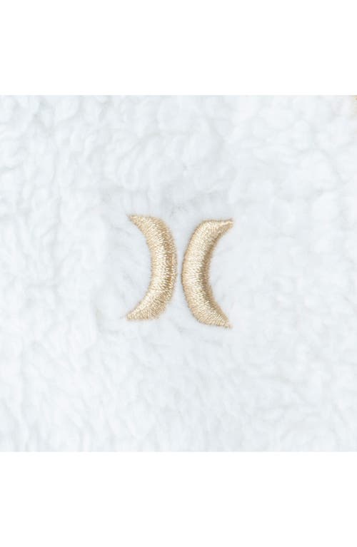 Hurley Plush Faux Fur Hooded Coverall In White