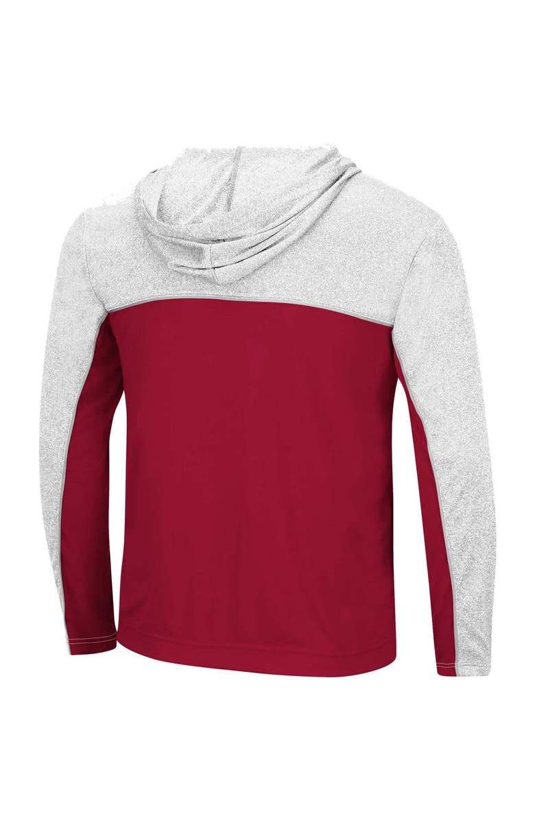COLOSSEUM Men's Colosseum Crimson Alabama Crimson Tide Flick Quarter-Zip Hoodie Windshirt, Alternate, color, 