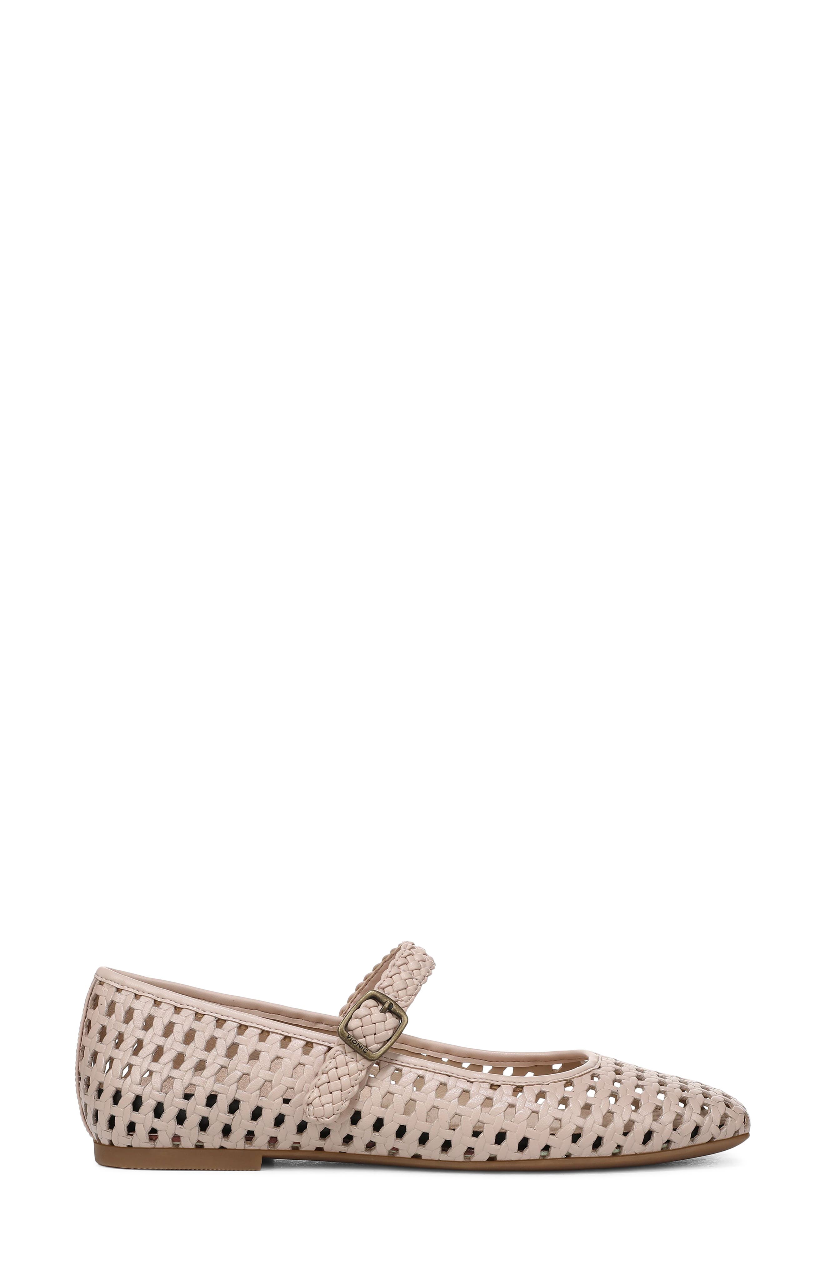 Alameda Woven Mary Jane Flat, Alternate, color, CAMEO ROSE