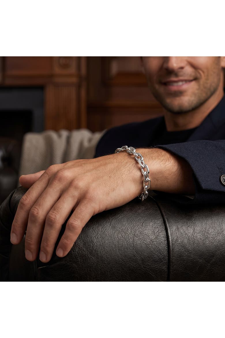 Men's Polished Steel Clasp 6mm Thin Oval Flexible Link  8.5 " Bracelet, Alternate, color, Stainless Steel