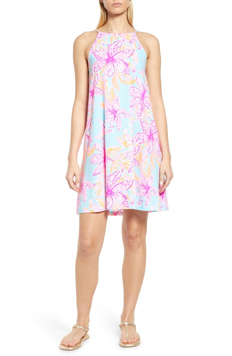 Lilly Pulitzer<sup>®</sup> Margot Floral Pima Cotton Swing Dress, Main, color, 