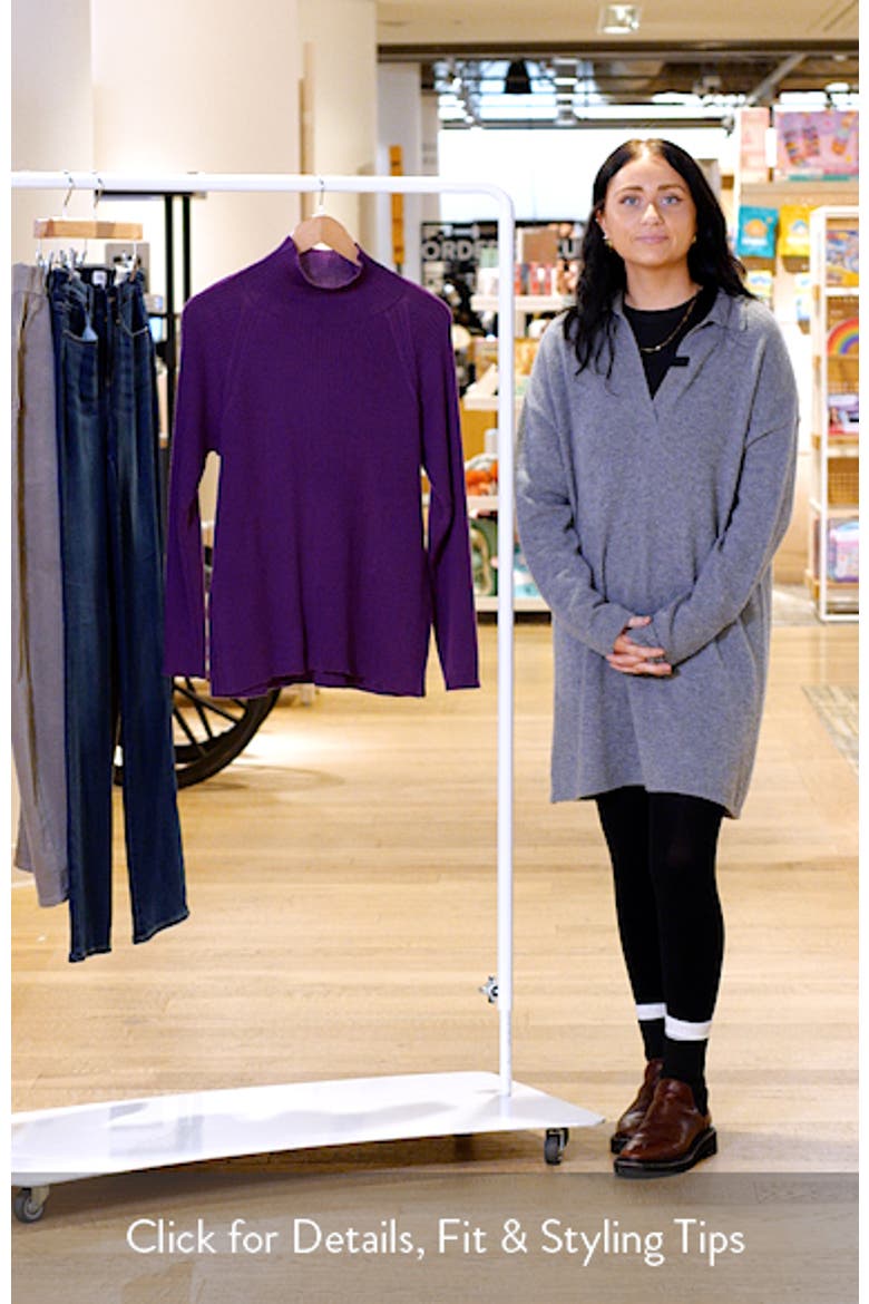 Rib Turtleneck Wool Sweater video