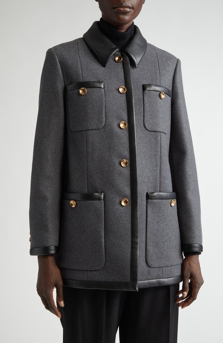 Altuzarra Clarkes Wool Blend Short Coat, Alternate, color, 