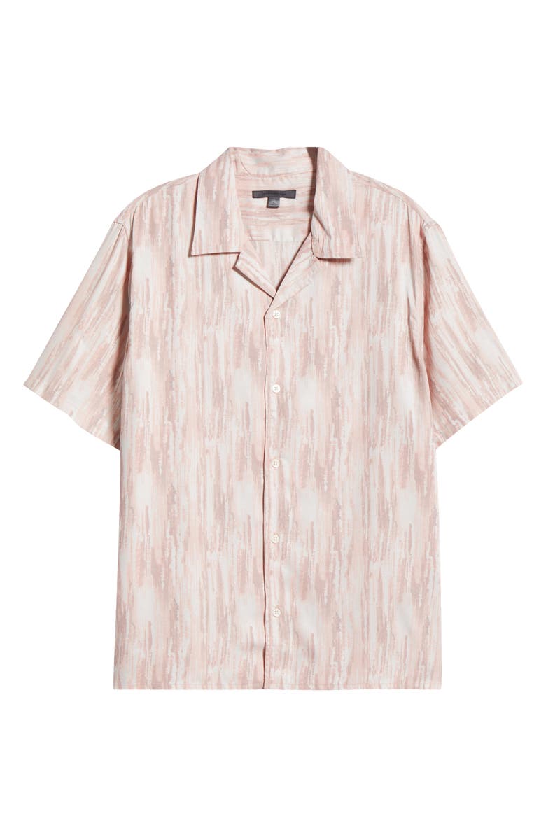 John Varvatos Dan Patterned Modal Camp Shirt, Alternate, color, 