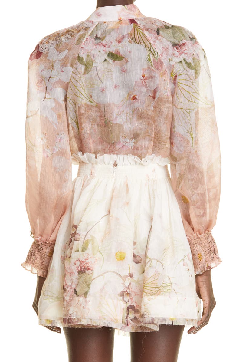 Zimmermann Dancer Floral Print Balloon Sleeve Blouse, Alternate, color, 