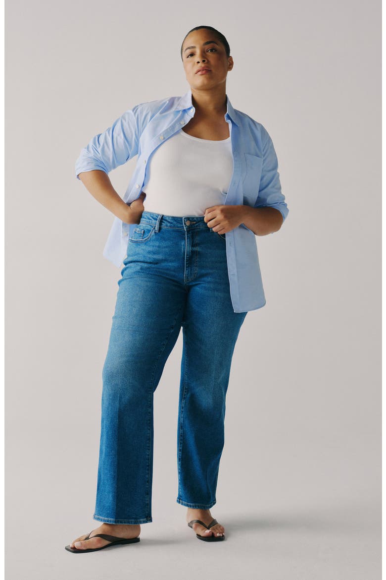 SAT '90s High Waist Relaxed Straight Leg Jeans, Alternate, color, AUTHENTIC BLUES