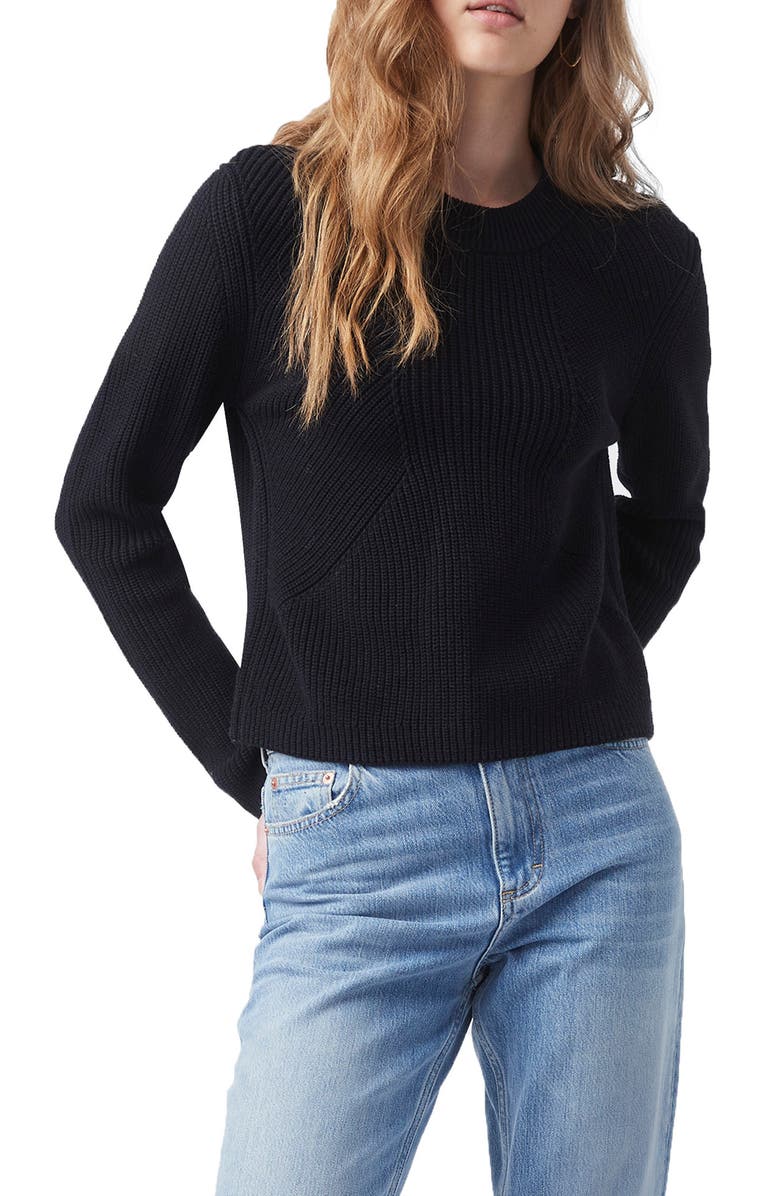 French Connection Nadia Mozart Cotton Crewneck Sweater, Main, color, 