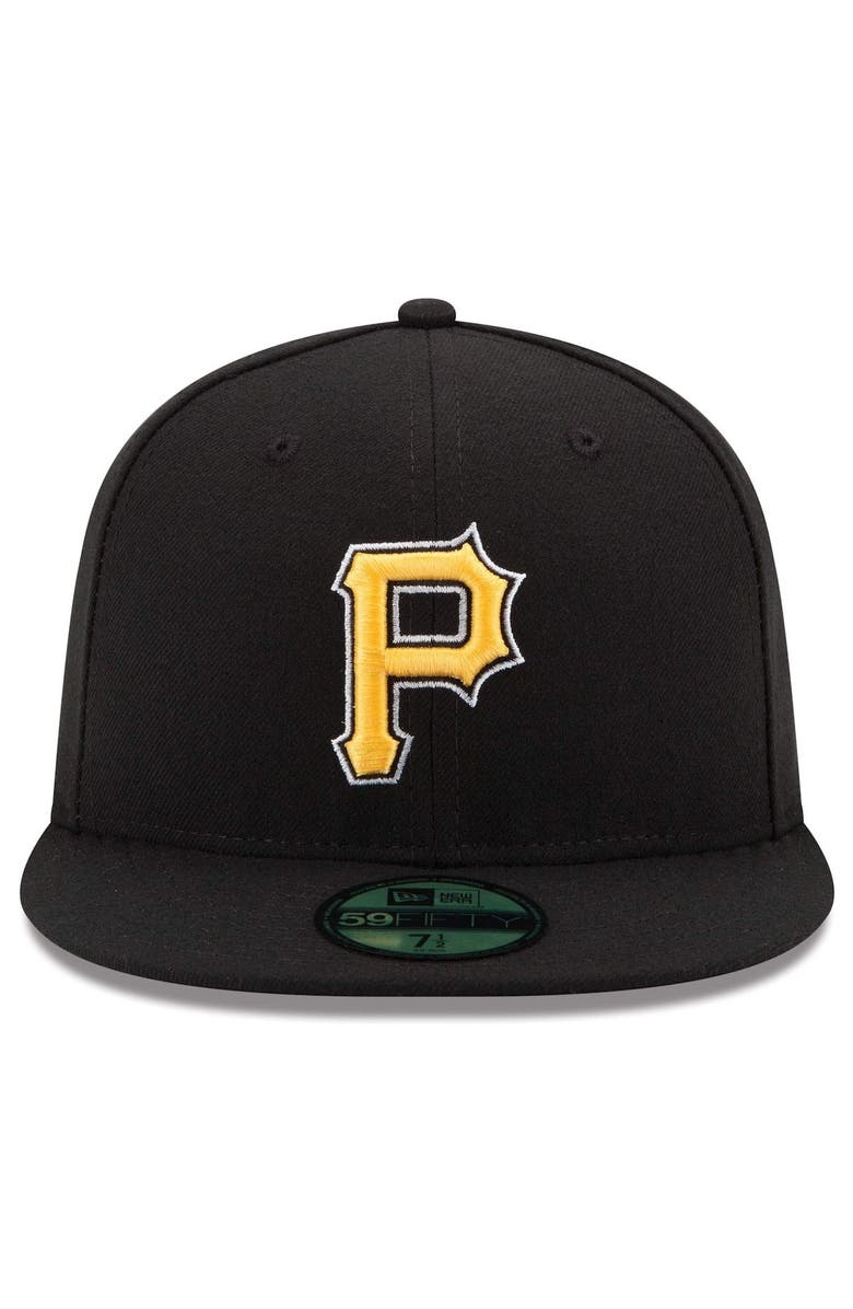 New Era Men's New Era Black Pittsburgh Pirates Alternate Authentic Collection On-Field 59FIFTY Fitted Hat, Alternate, color, Black