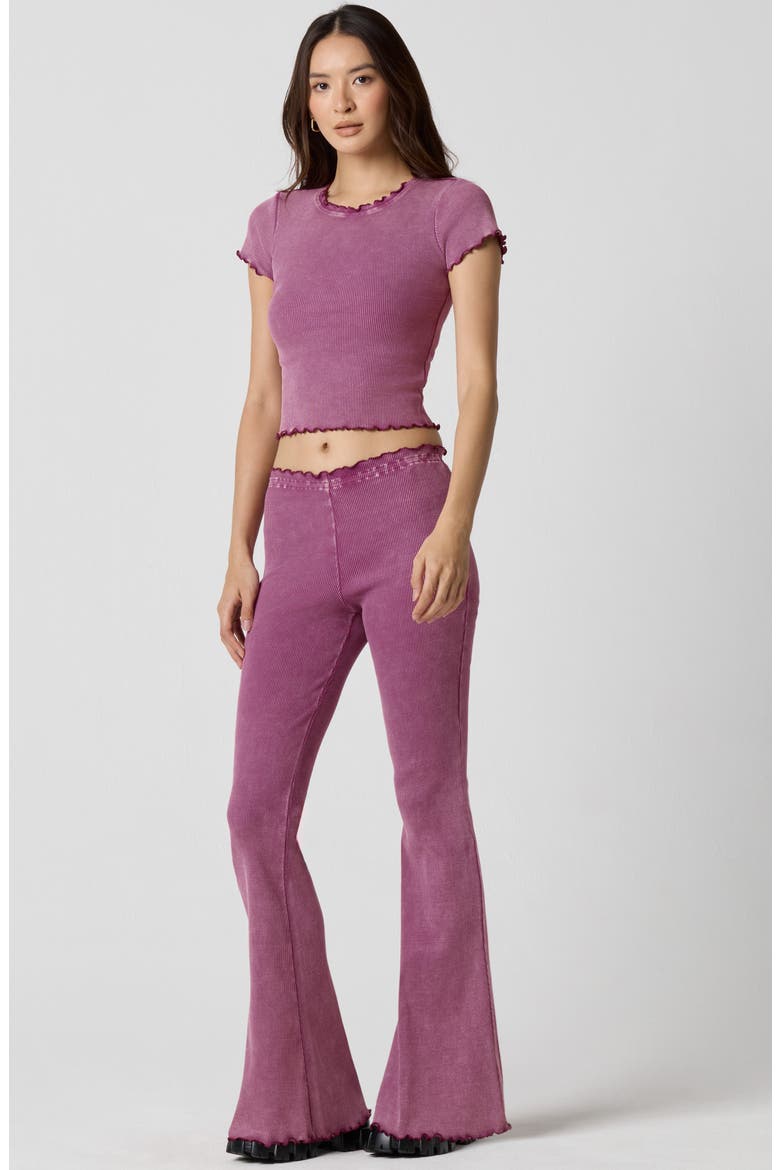 Washed Rib Crop Tee, Alternate, color, WASHED BING CHERRY