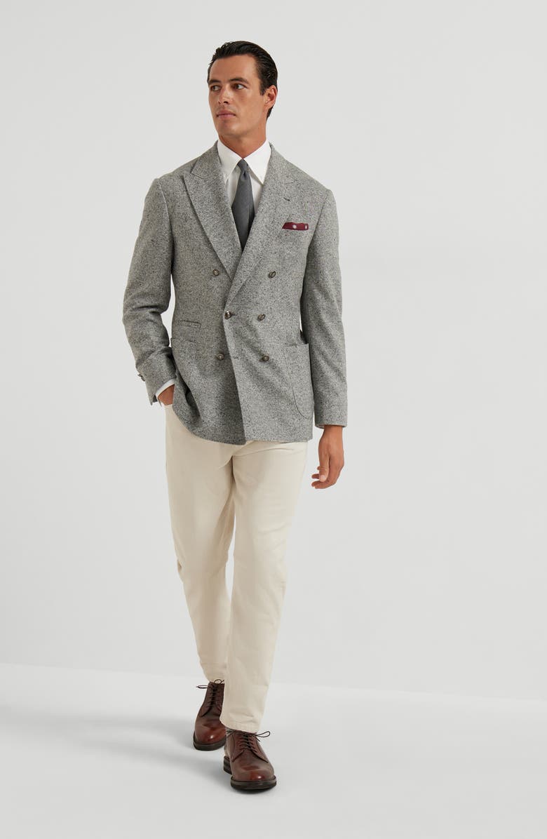 Brunello Cucinelli Leisure fit five-pocket trousers, Alternate, color, Panama