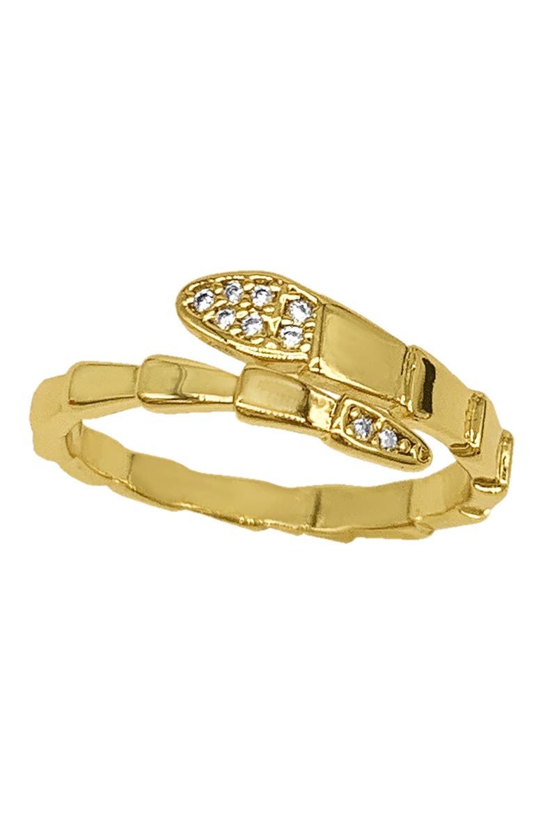 Open Adjustable Snake Ring, Main, color, YELLOW