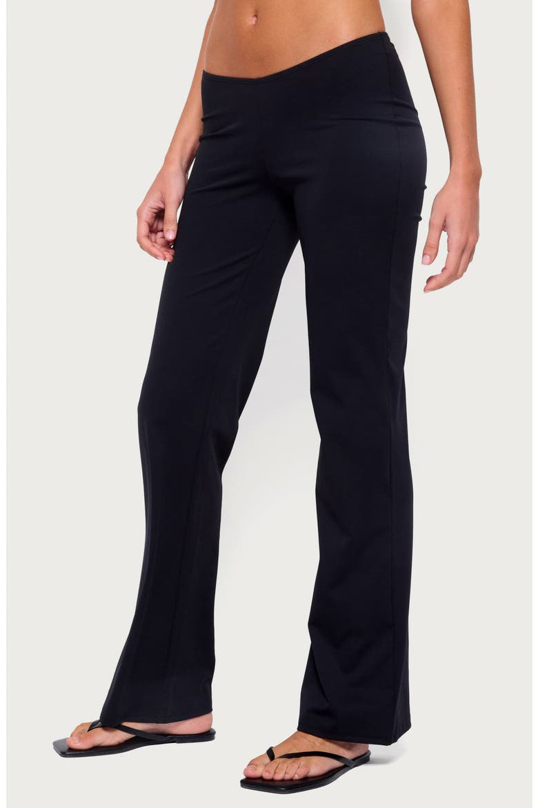 Anika Scooped Straight Leg Pants, Alternate, color, BLACK