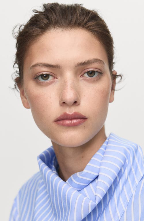 Mango Handkerchief Stripe Shirt In Animal Print