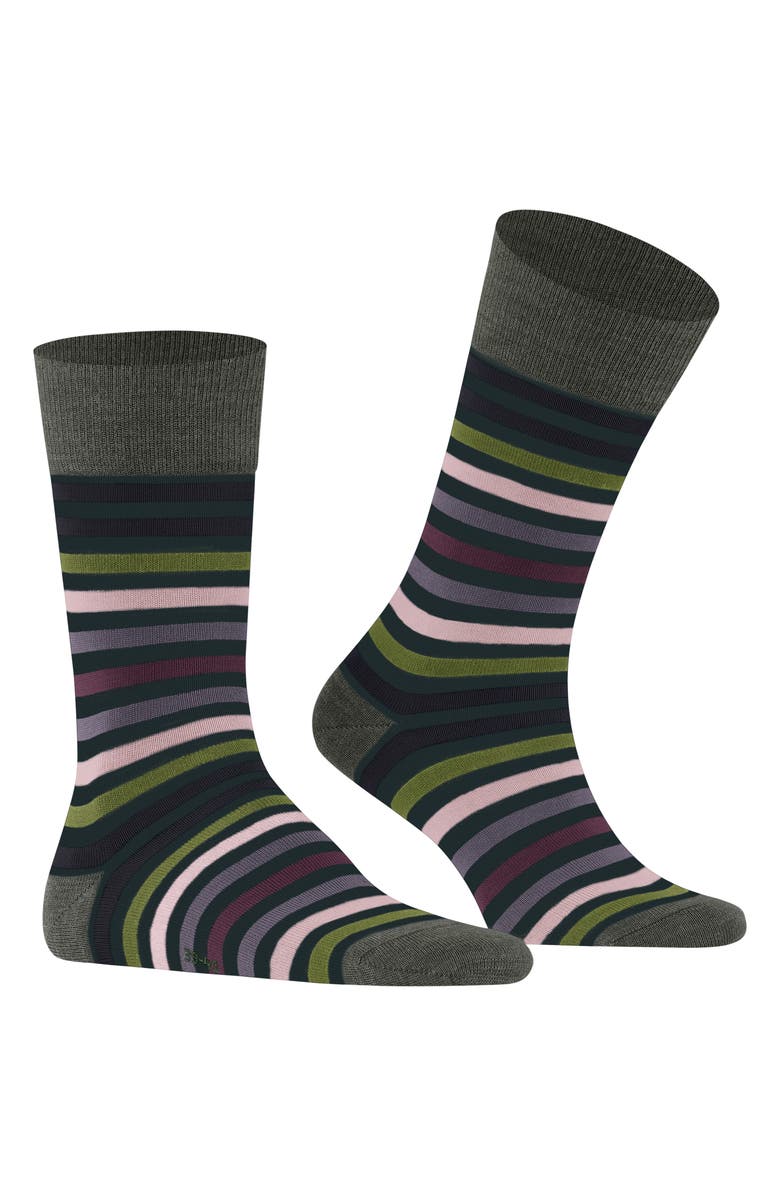 Falke Tinted Stripe Wool Blend Crew Socks, Alternate, color, 